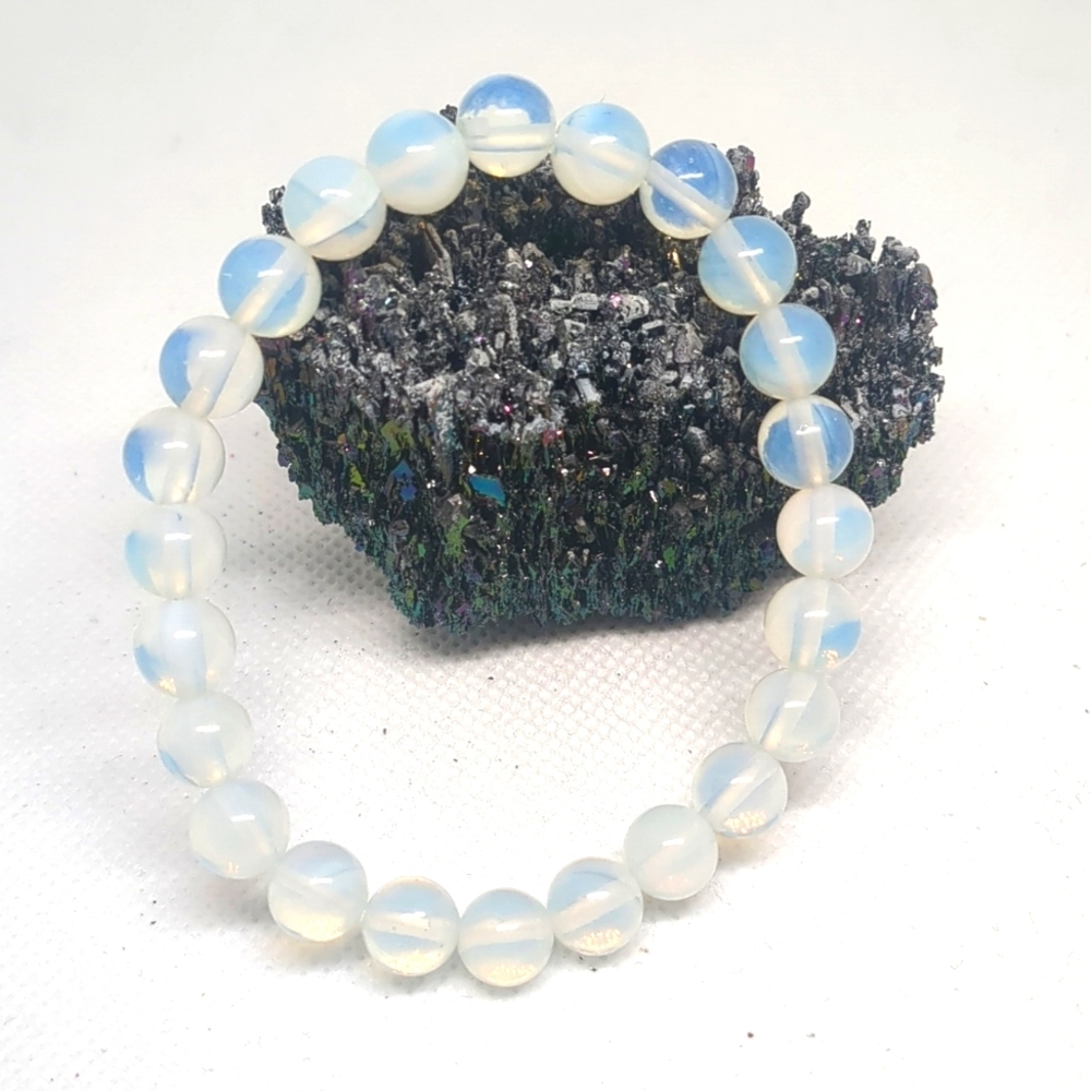 Opalite crystal beaded bracelet